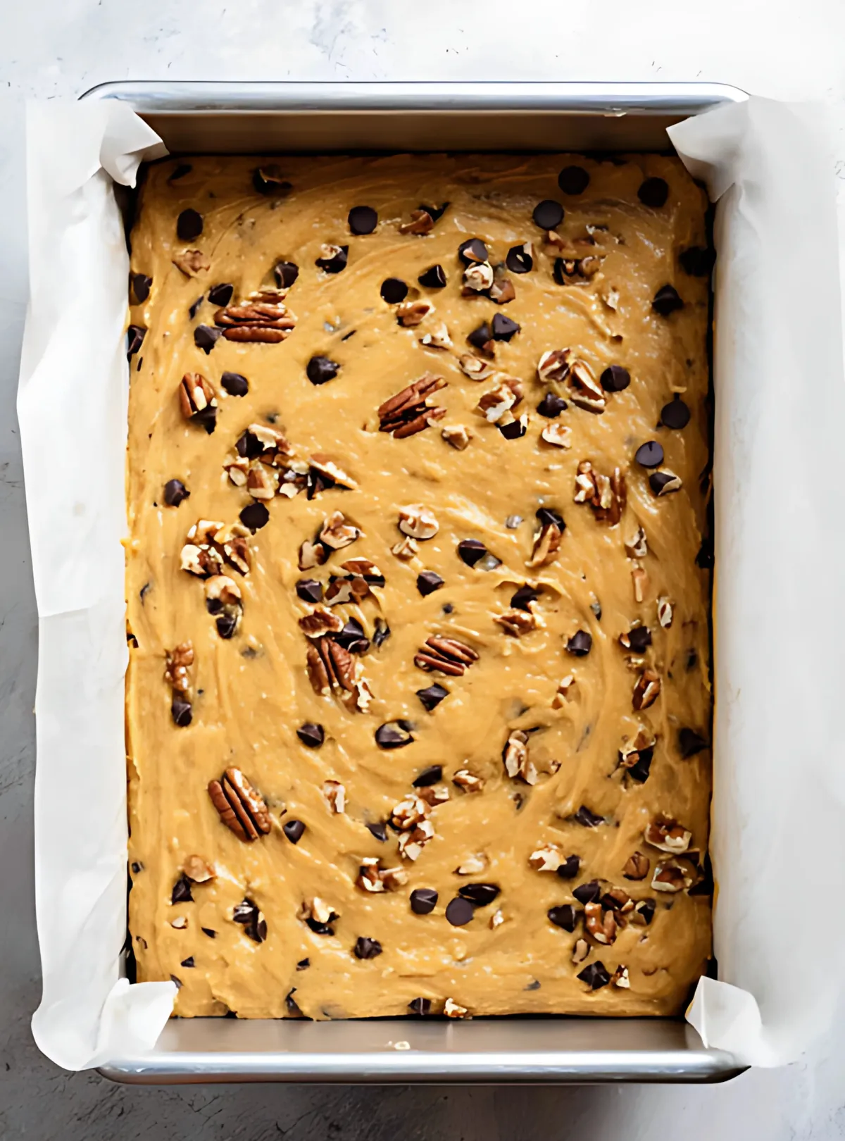 Blondie batter in pan