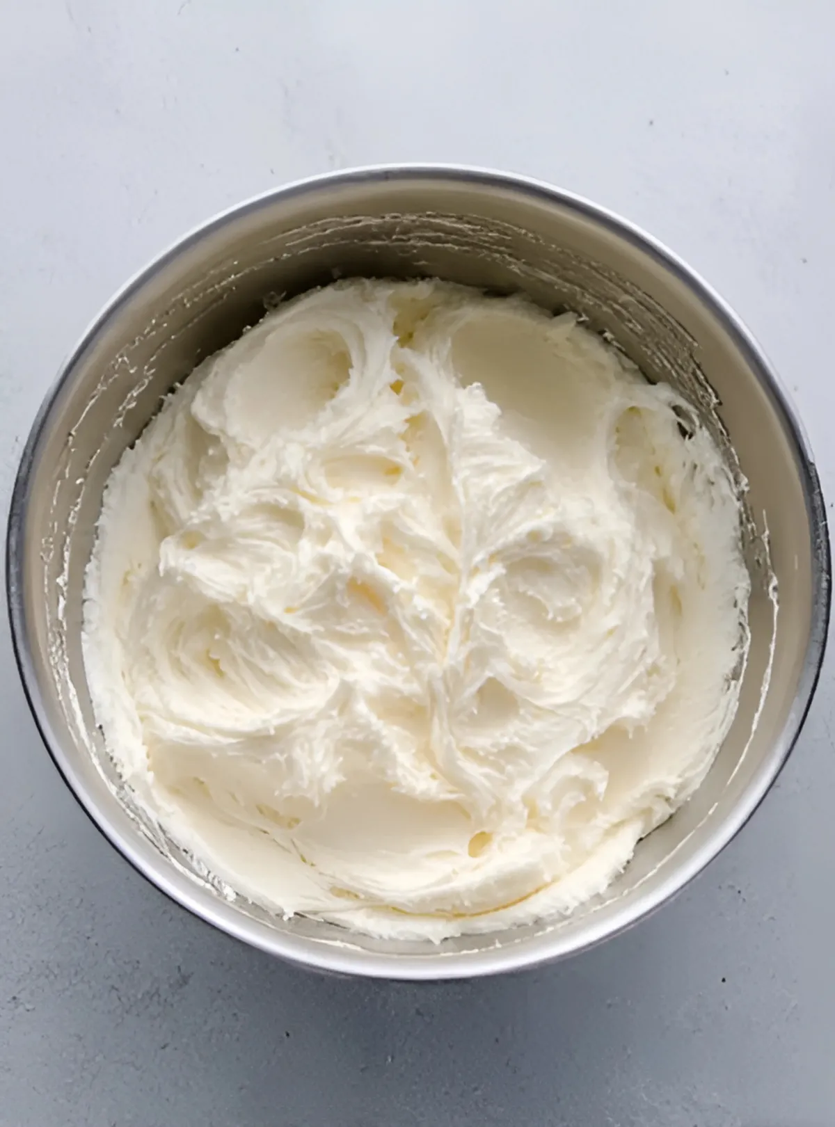 Bowl cream cheese frosting