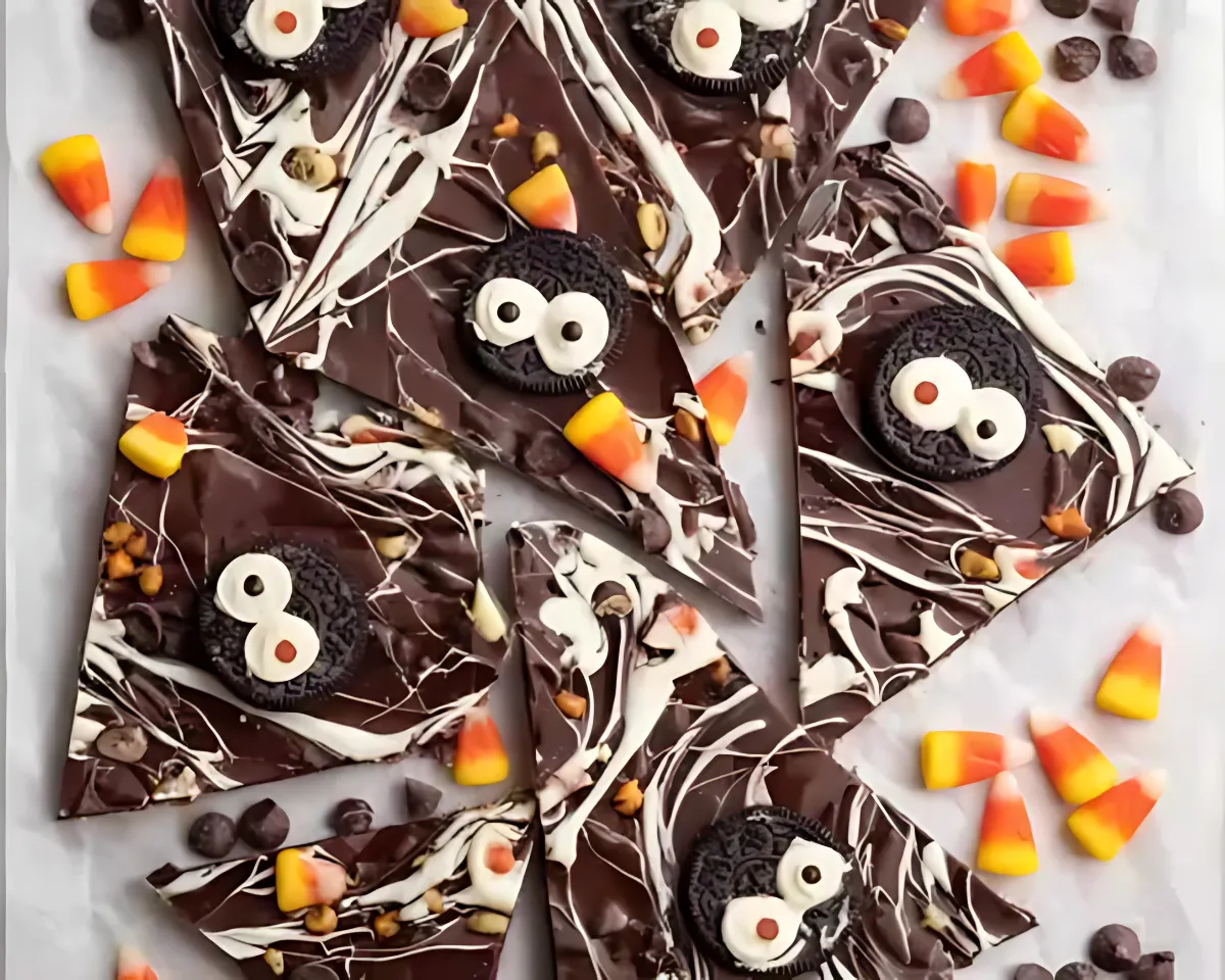 Broken Oreo bark shards