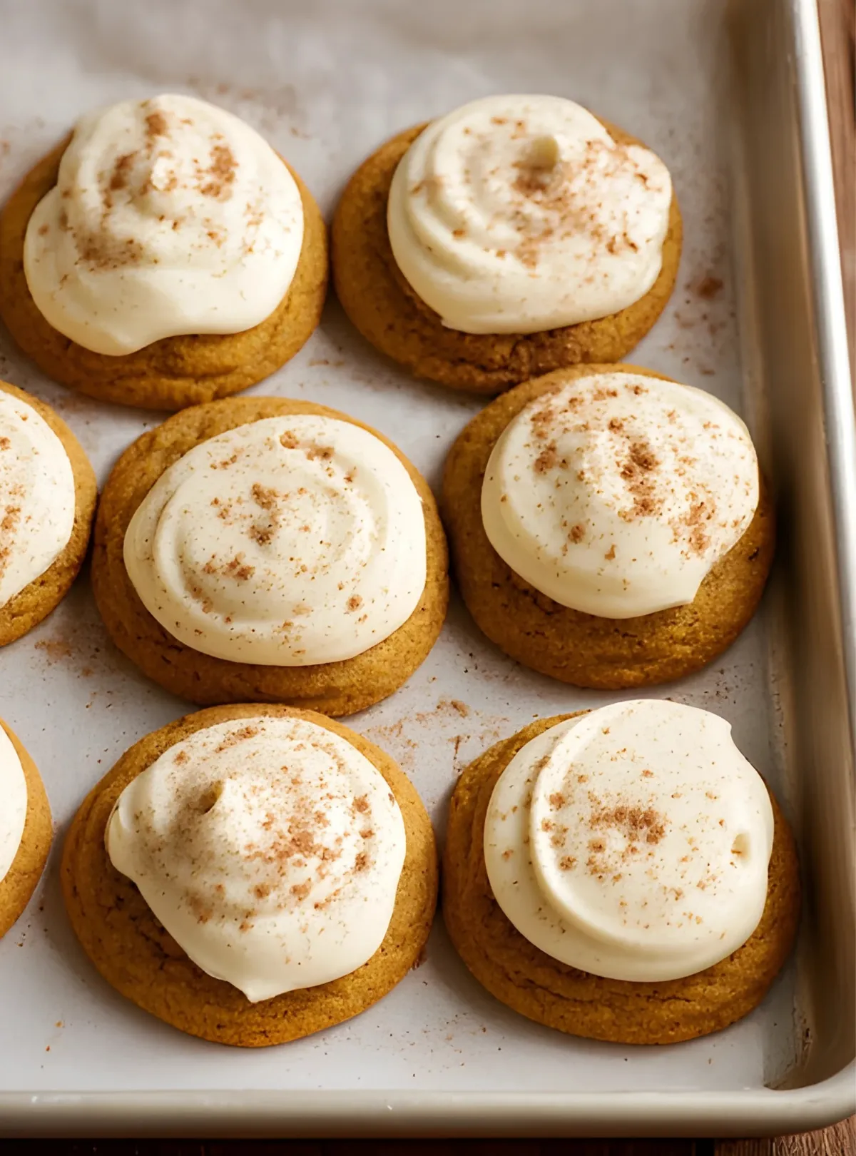 Frosted cookies with cinnamon