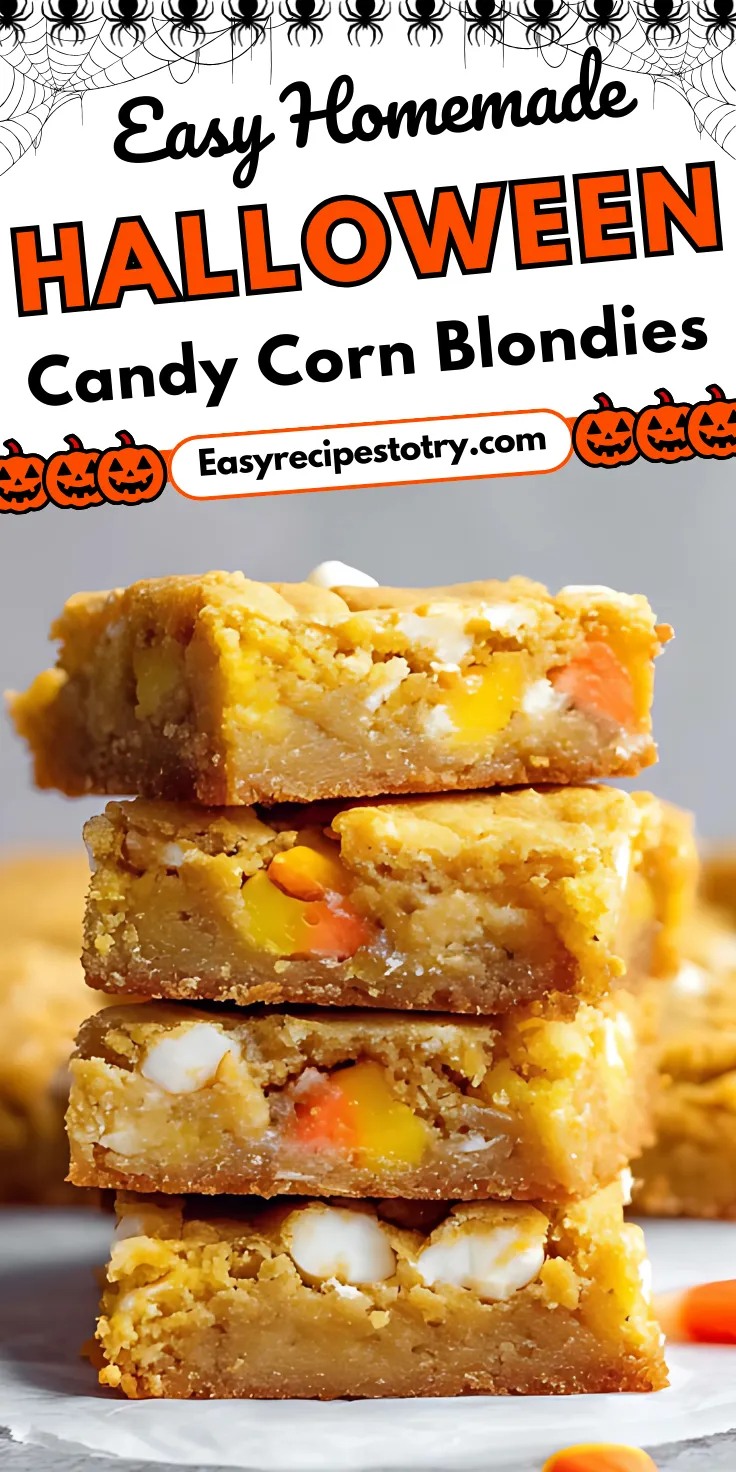 Halloween Candy Corn Blondies RECIPE