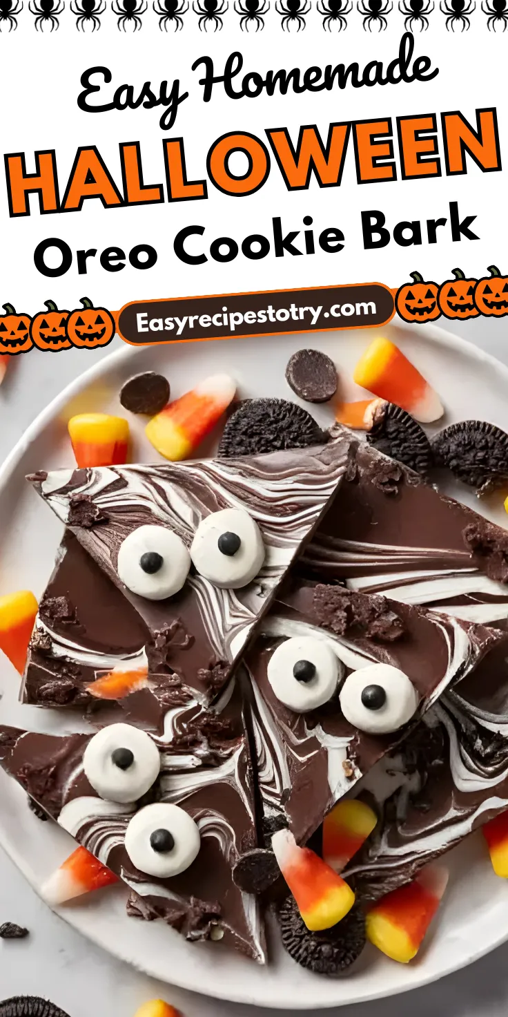 Halloween Oreo cookie Bark recipe