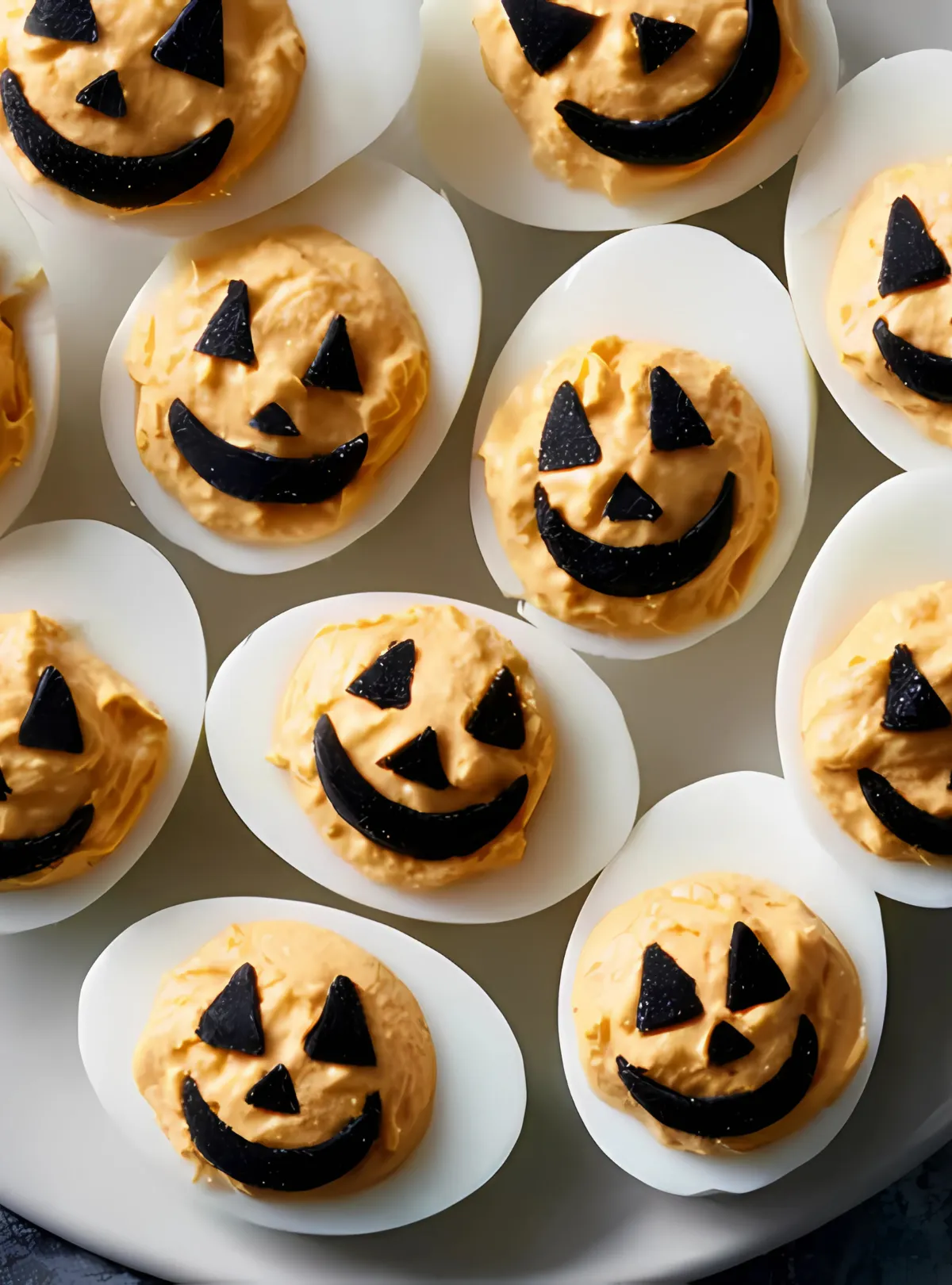Halloween deviled eggs