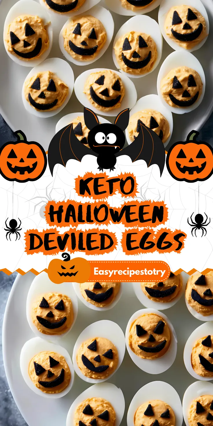 Keto Halloween Deviled Eggs