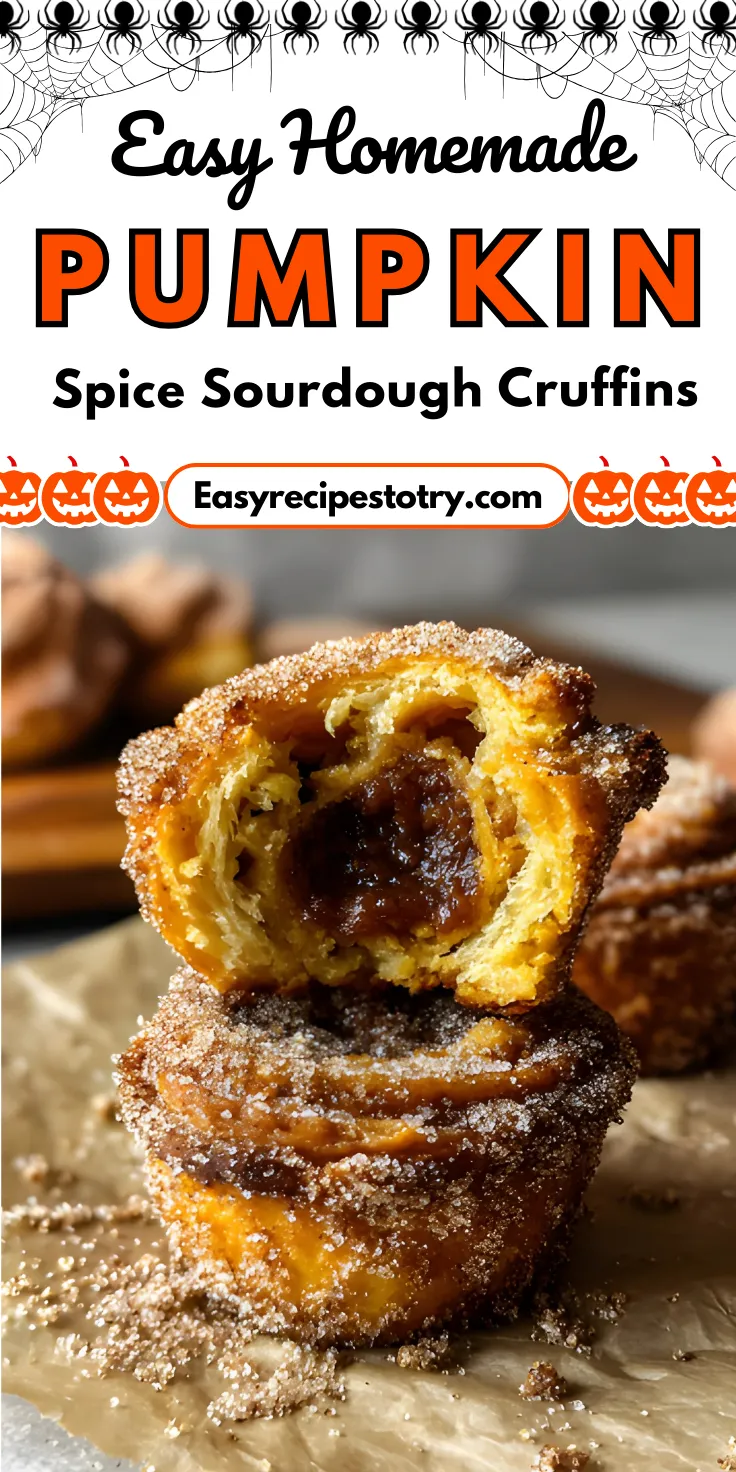Mini Brown Butter Pumpkin Spice Sourdough Cruffins