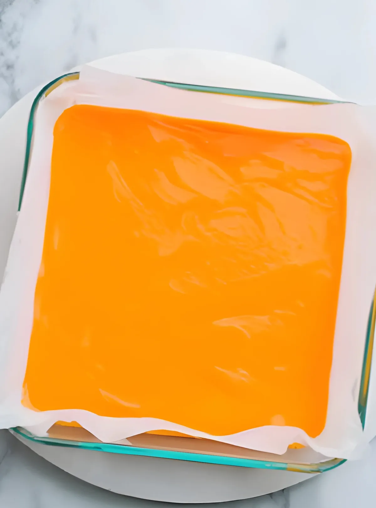 Orange fudge layer pan
