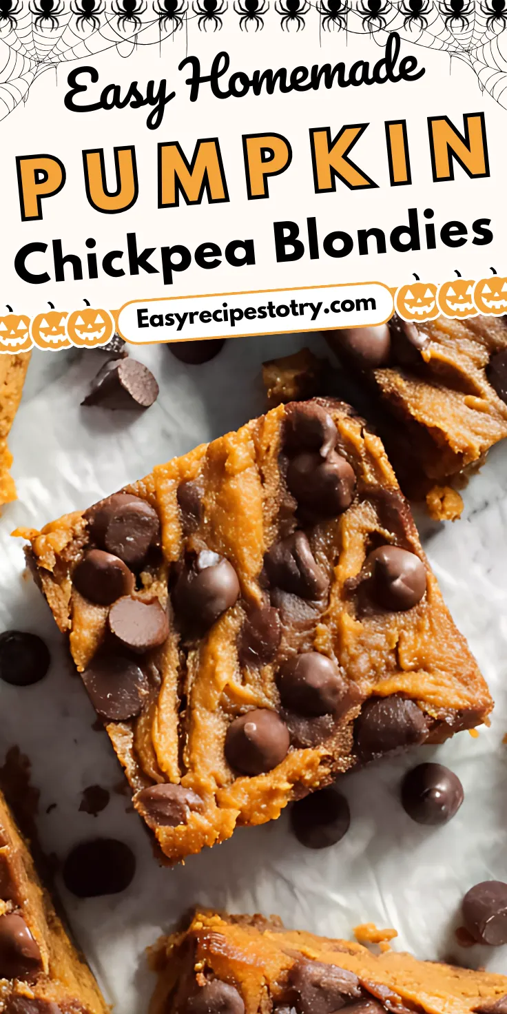 Pumpkin Chickpea Blondies