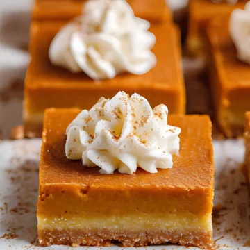 Pumpkin bar with cream
