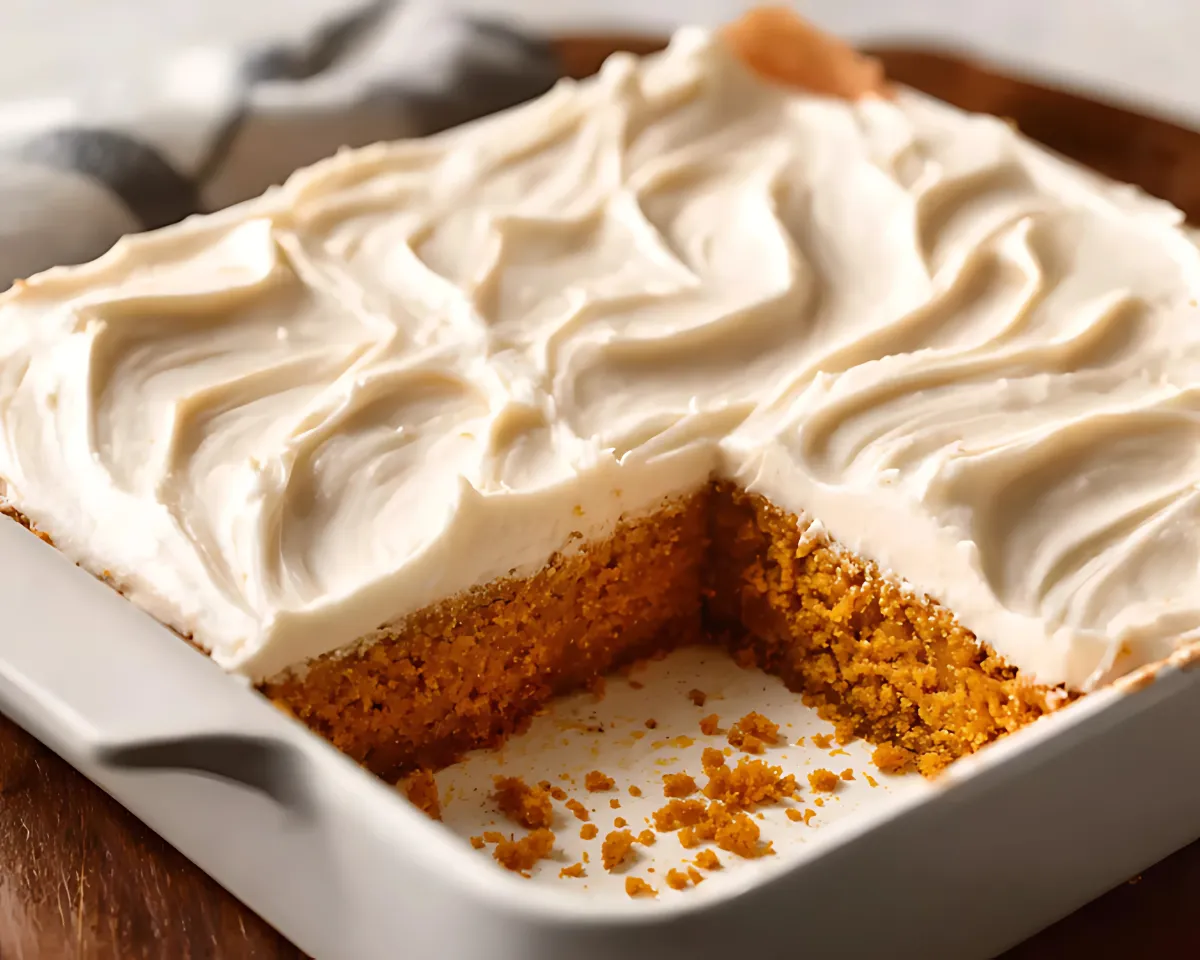Pumpkin bars cut pan