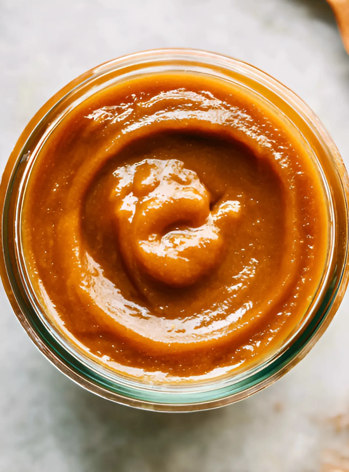 Pumpkin butter glass jar