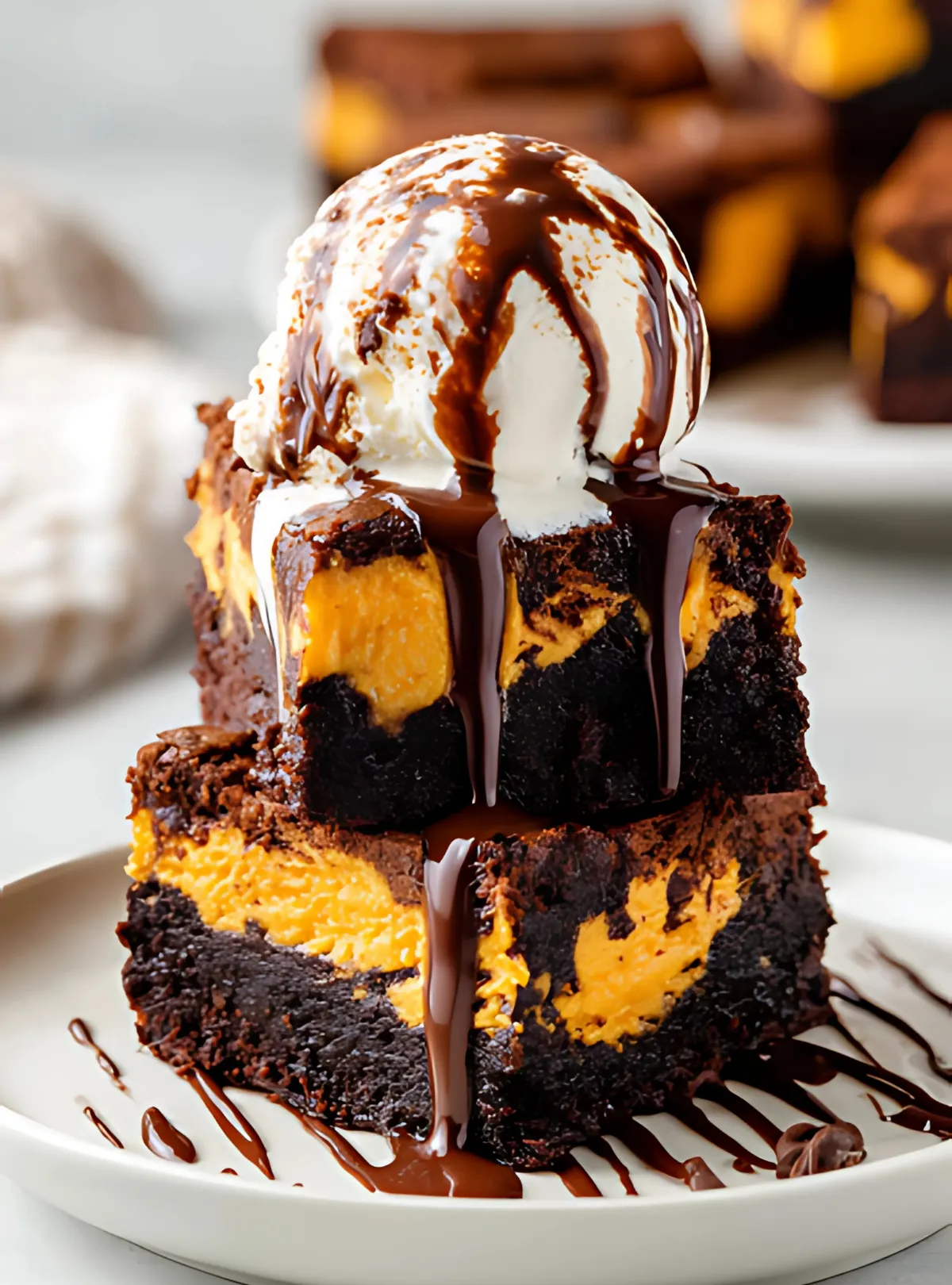 Pumpkin cheesecake batter swirl