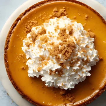 Pumpkin cheesecake overhead cream