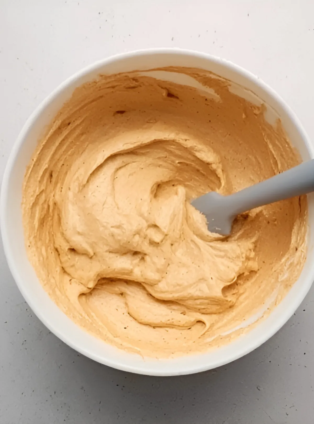 Pumpkin mousse folded