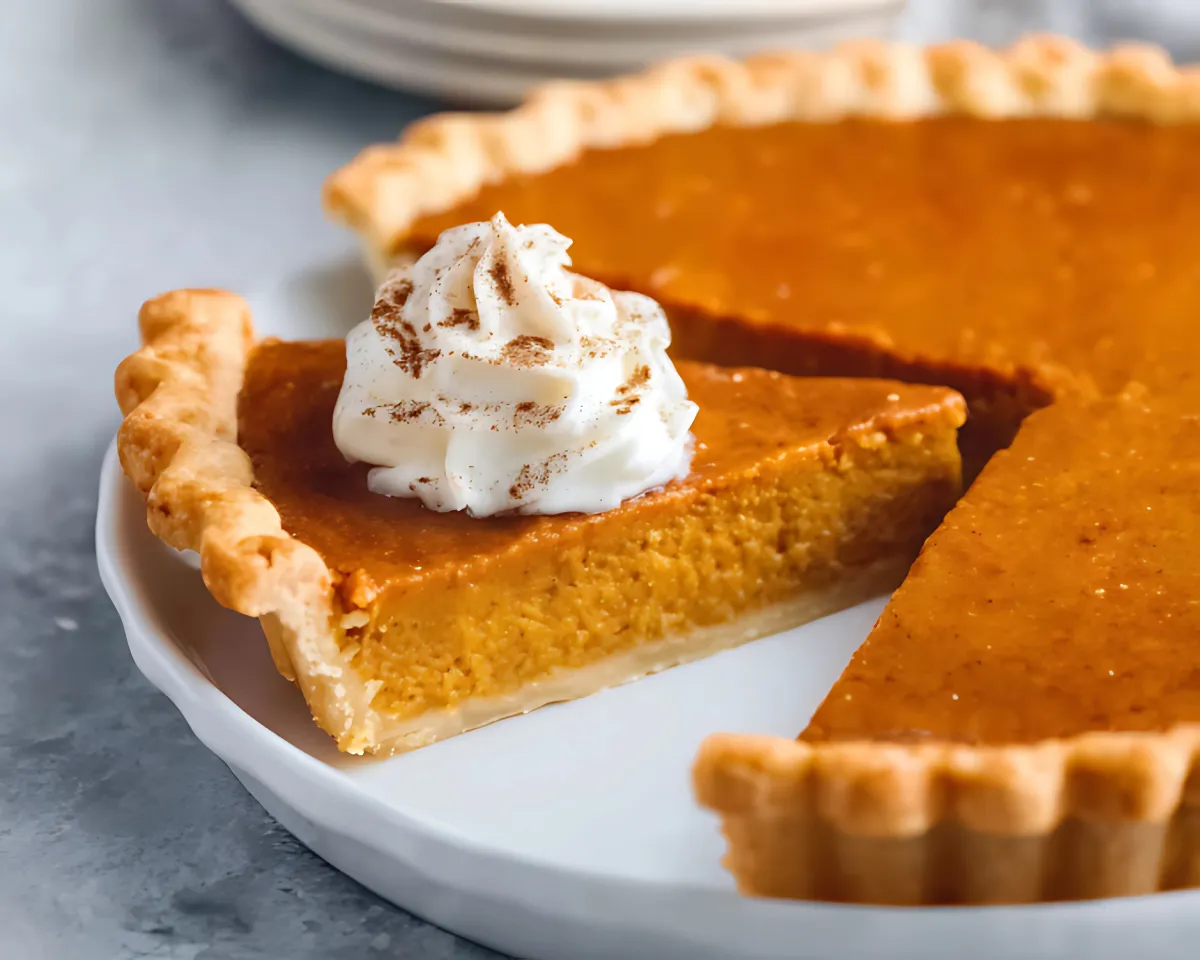 Pumpkin pie slice