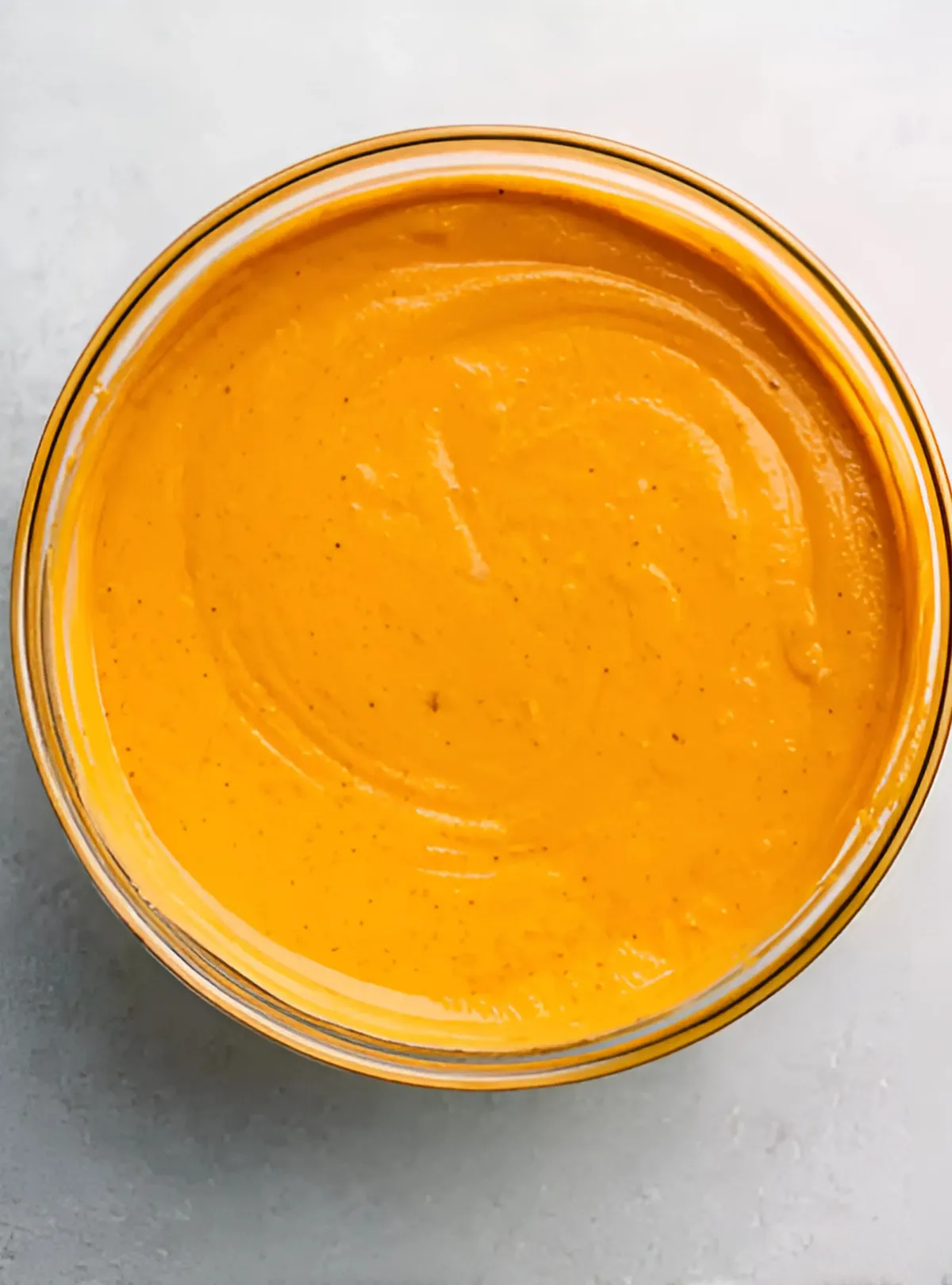 Smooth pumpkin pie mixture