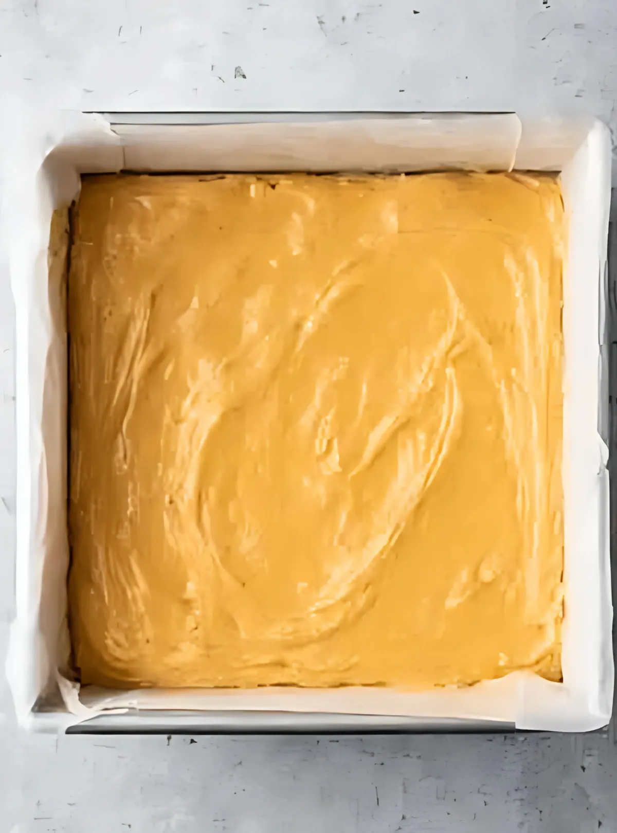 Square pan pumpkin batter