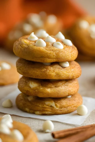 Stacked pumpkin cookies