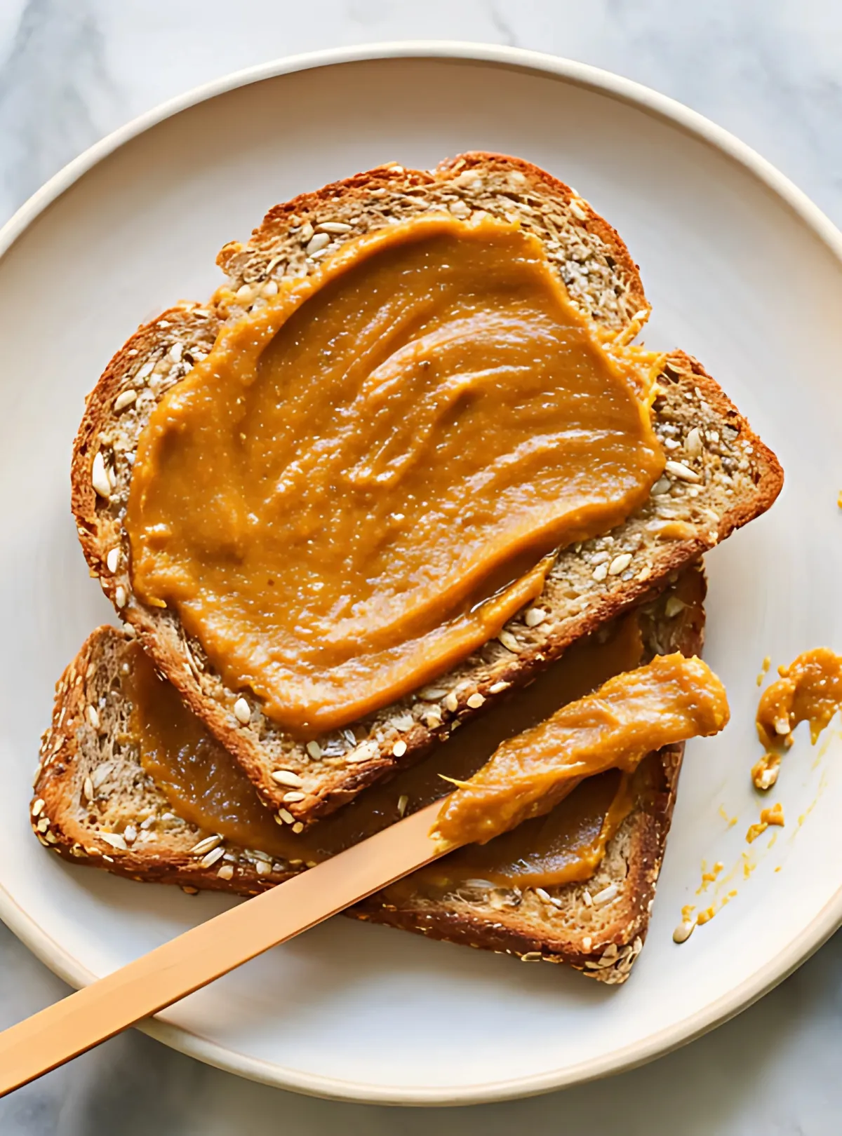 Toast with pumpkin butter