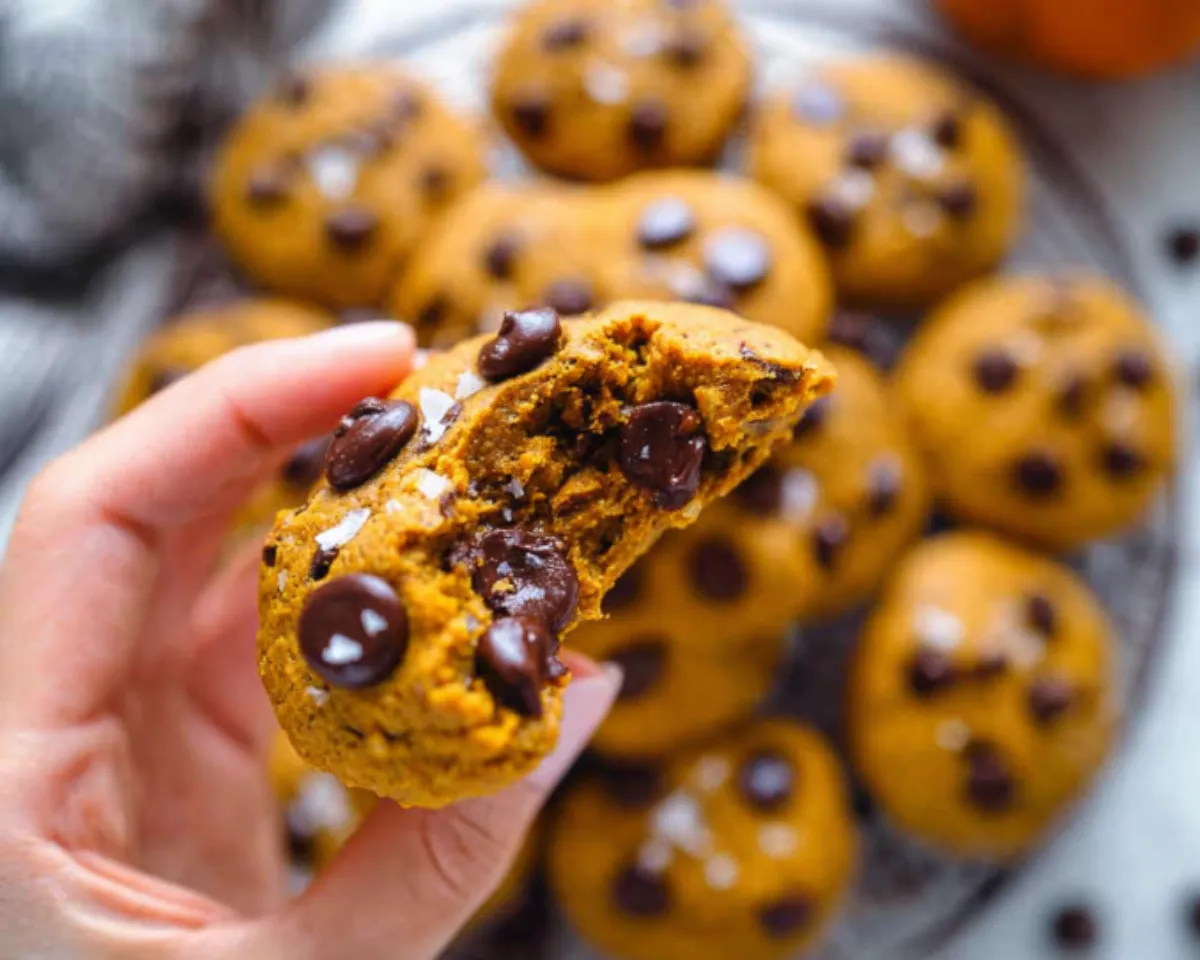 bitten pumpkin cookie closeup