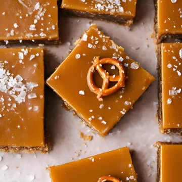 caramel pumpkin bars top