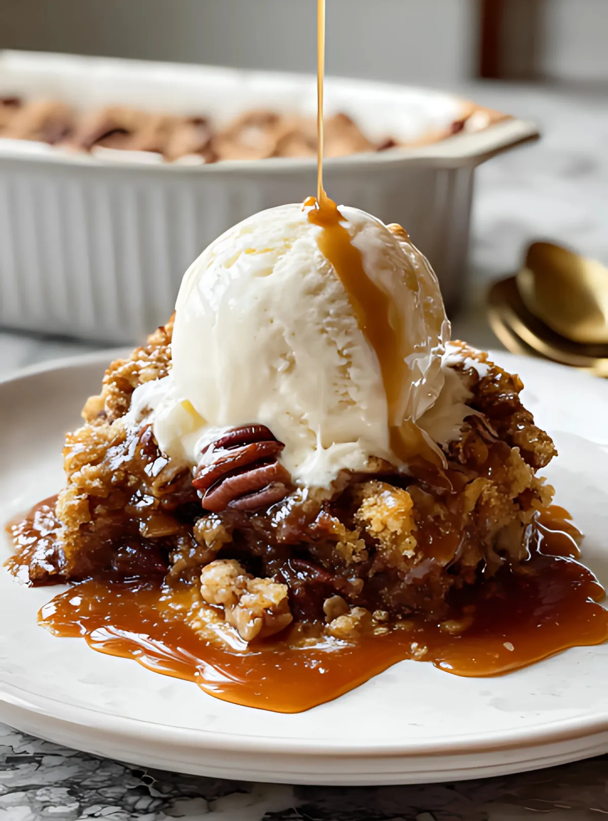 caramel stream a la mode