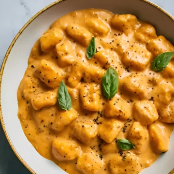 creamy pumpkin gnocchi bowl