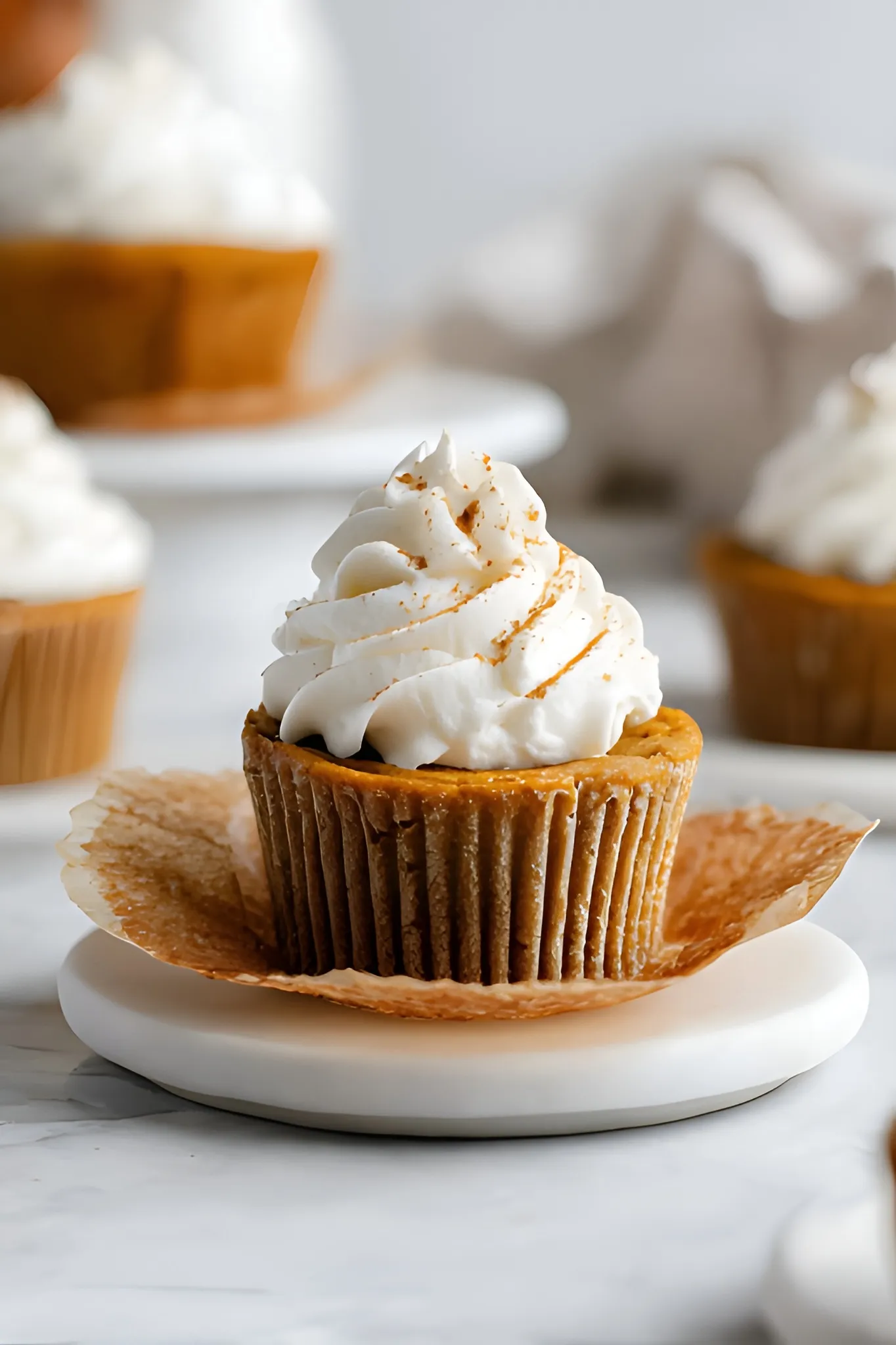 cupcake with cream swirl