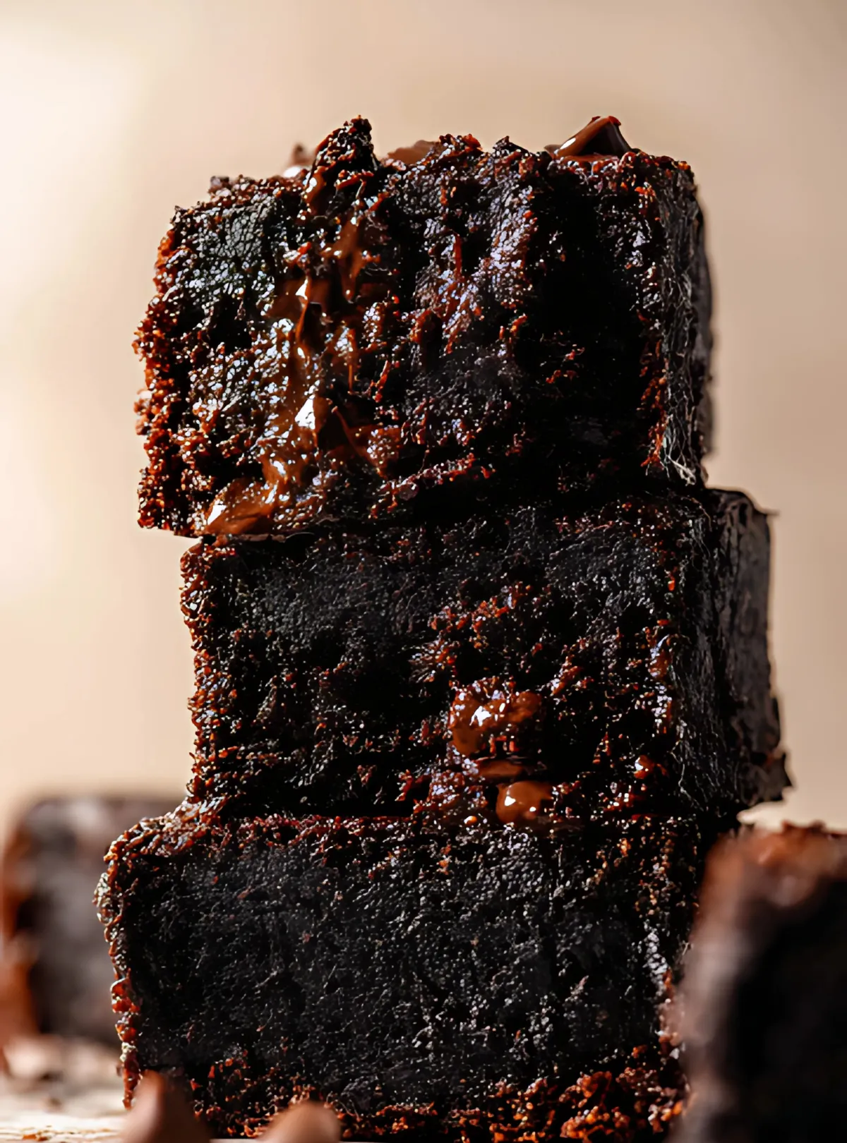 fudgy chocolate bread cubes