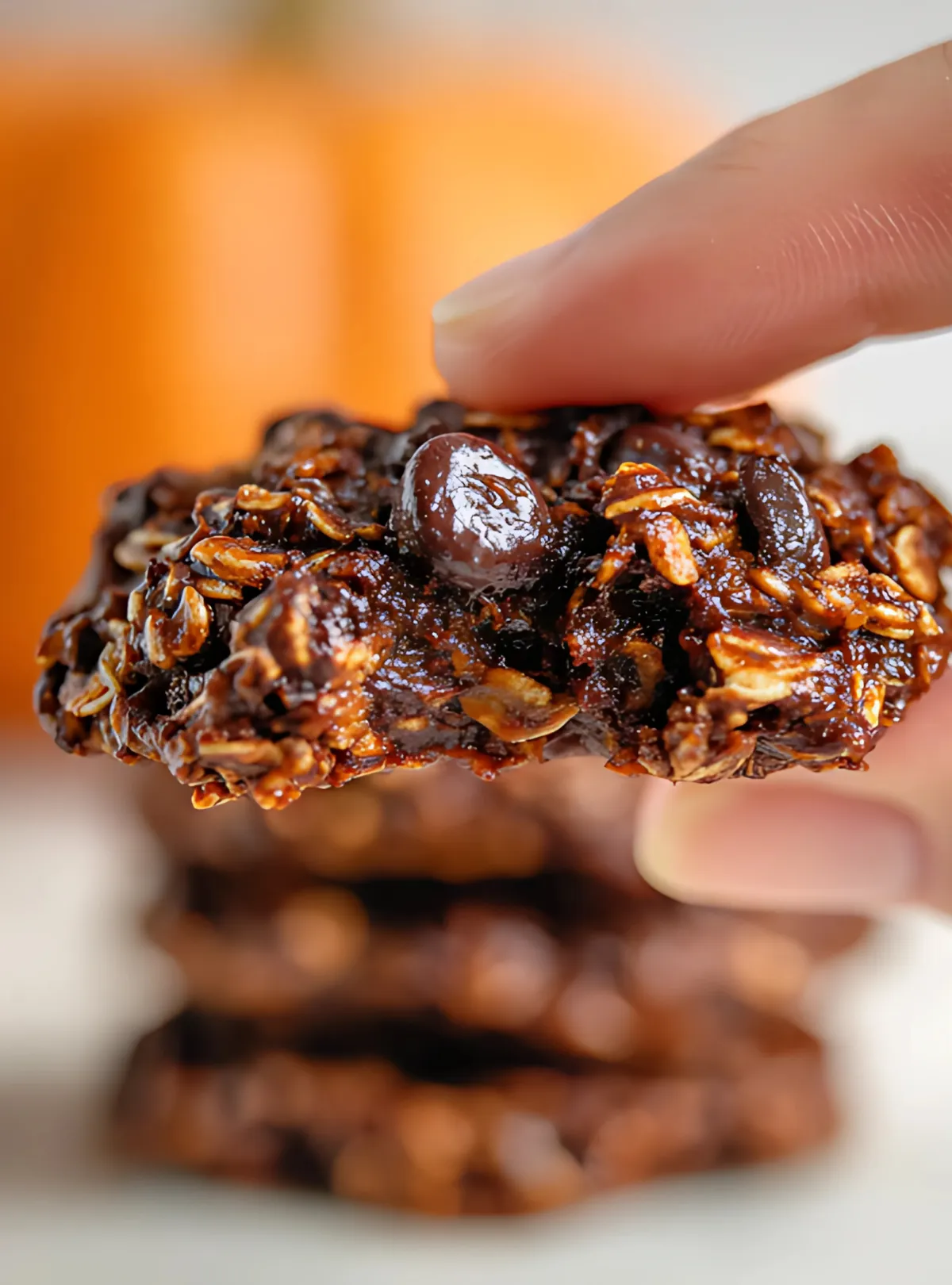 gooey pumpkin chocolate cookie
