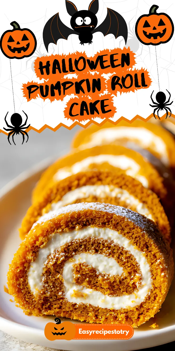 hALLOWEEN Pumpkin Roll Cake RECIPE