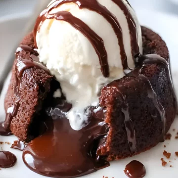 molten lava cake closeup