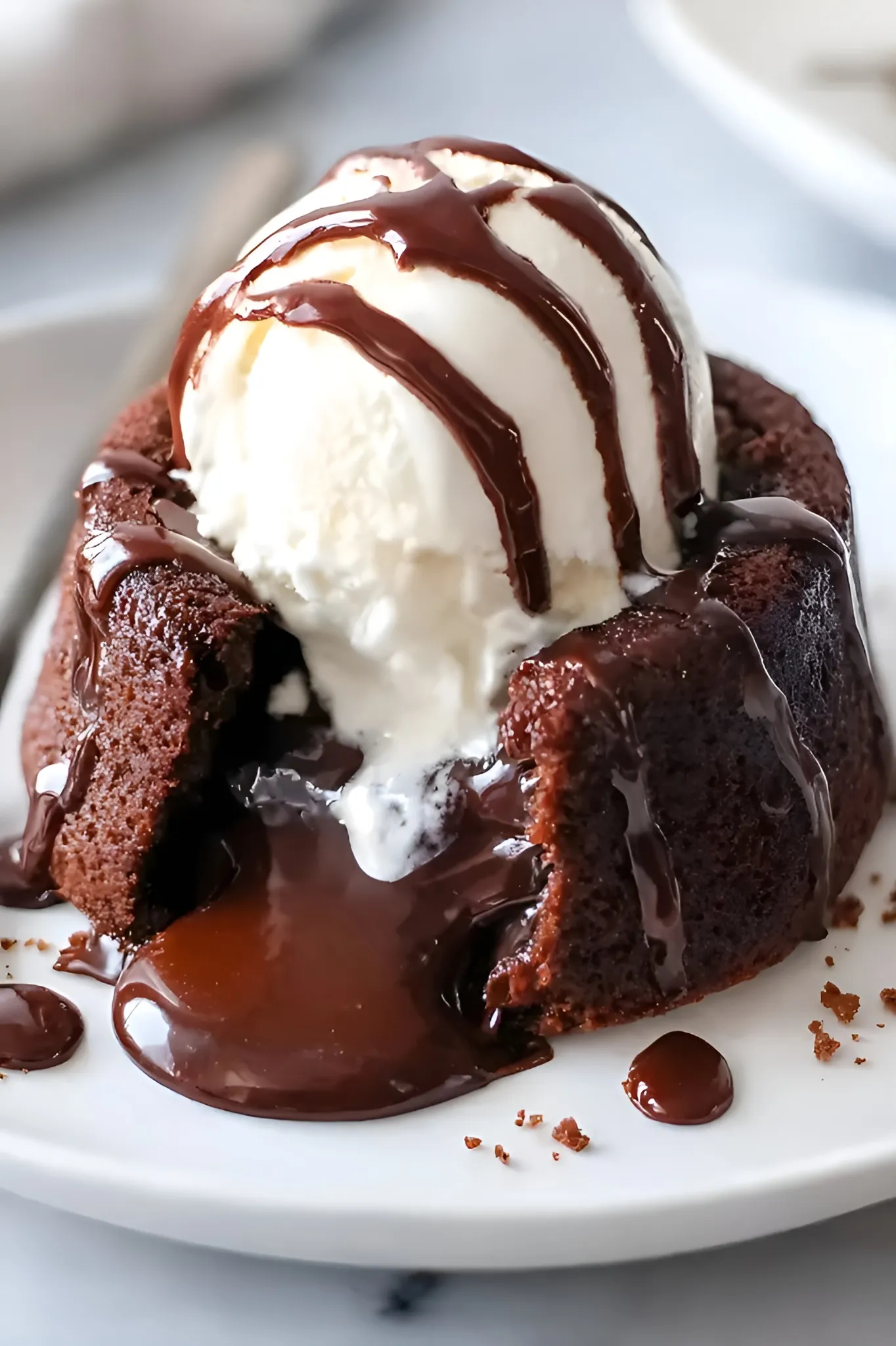 molten lava cake closeup