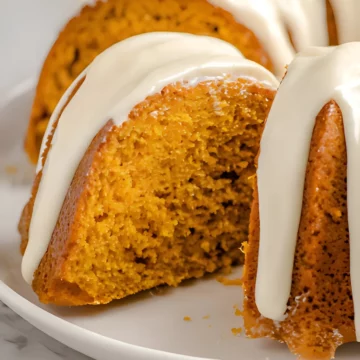 pumpkin bundt slice frosting