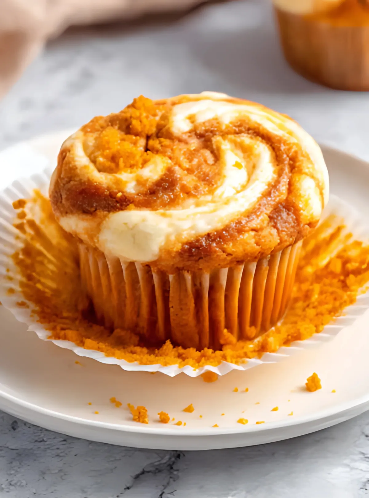 pumpkin cream cheese muffin