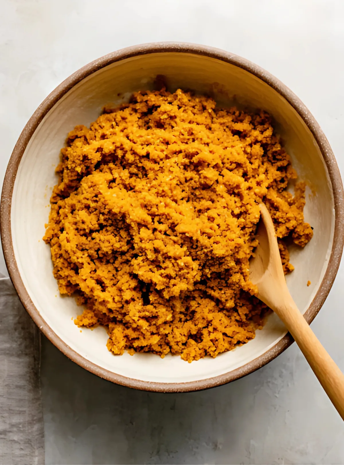 pumpkin truffle mixture bowl
