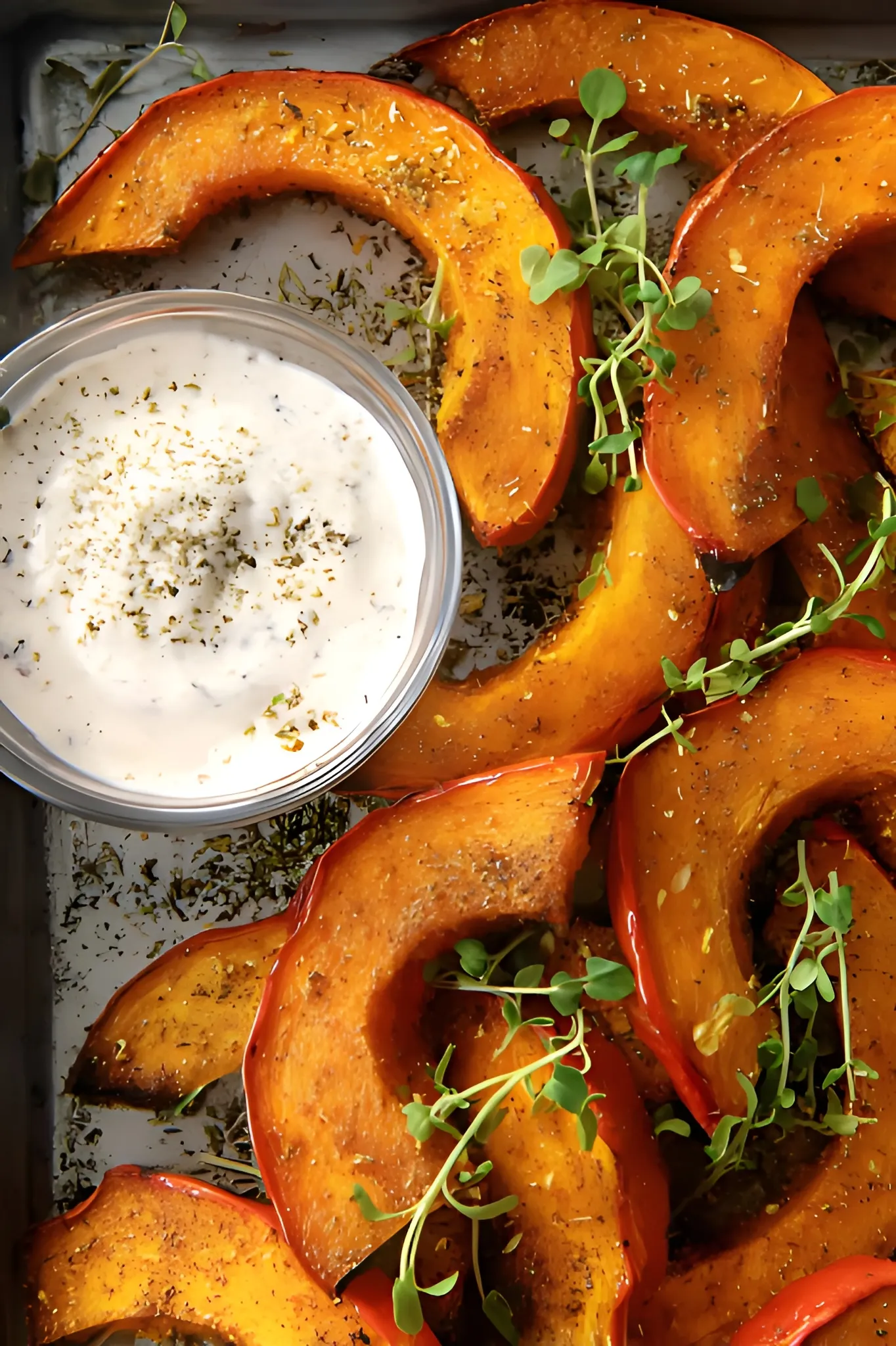 roasted pumpkin wedges dip