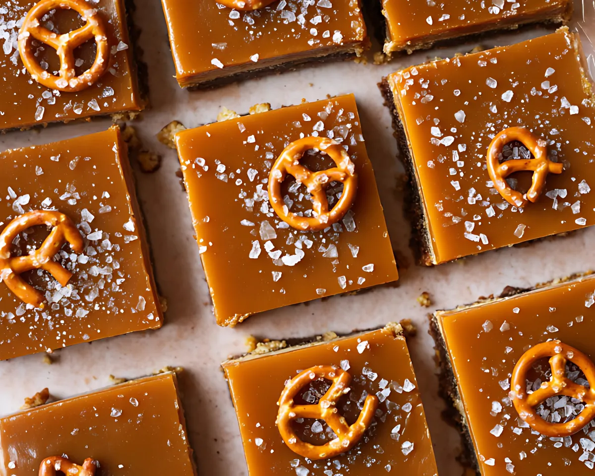 salted caramel pretzel bars