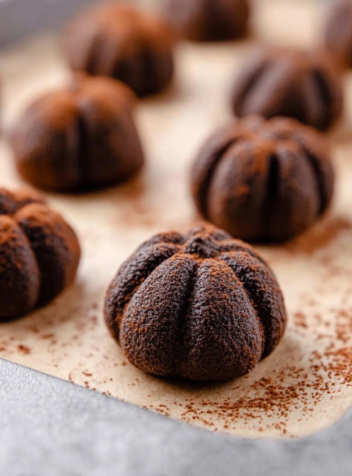 shaped pumpkin truffles tray