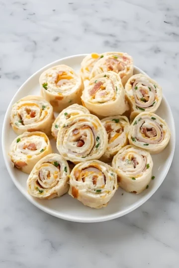 Cheesy tortilla pinwheels