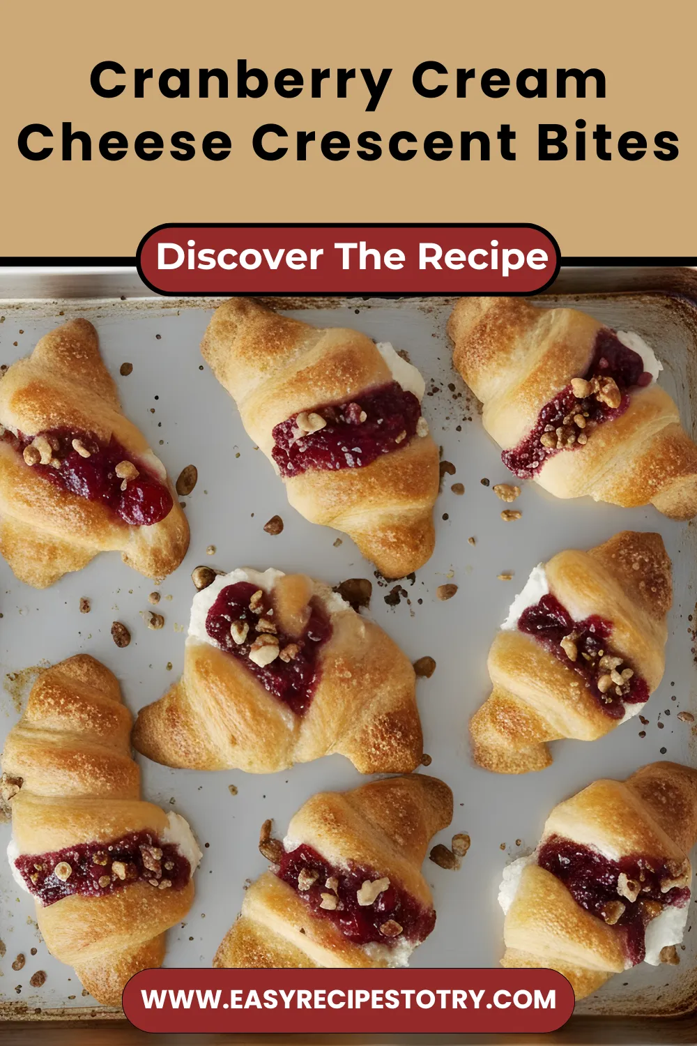 Cranberry Cream Cheese Crescent Bites recipe