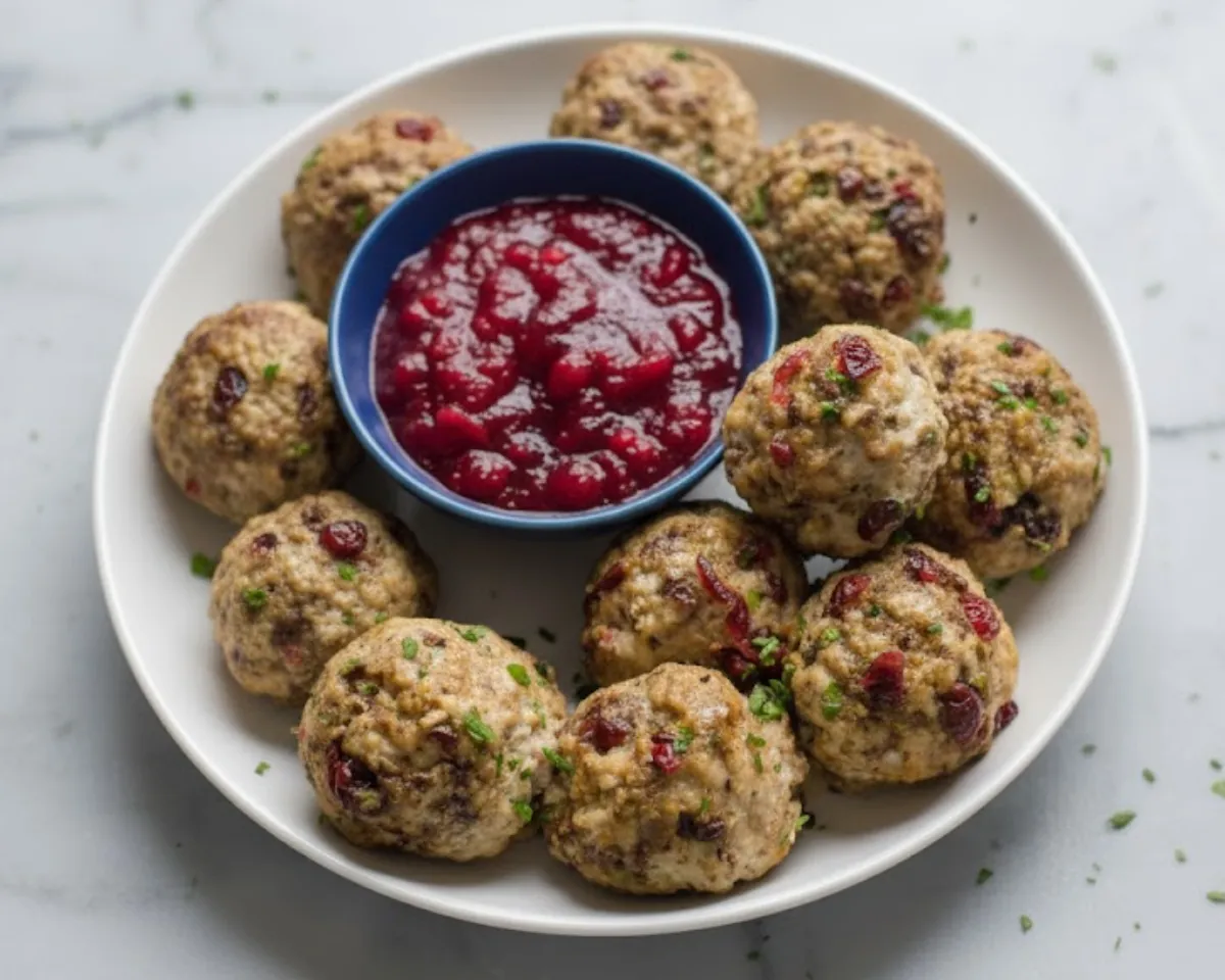 Cranberry turkey meatballs