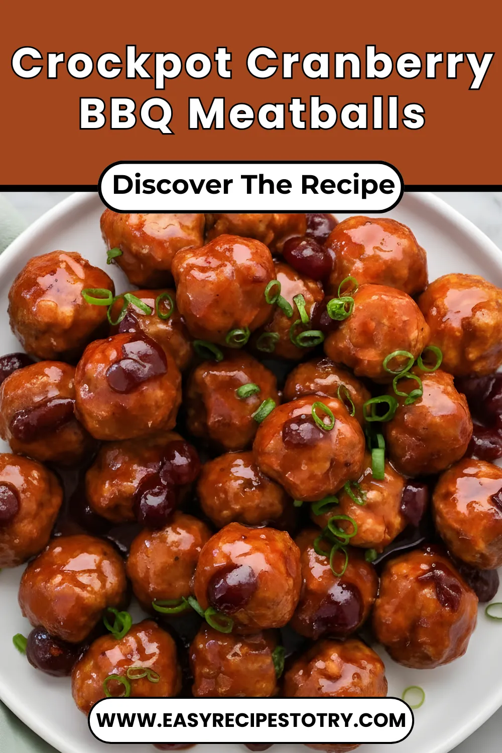 Crockpot Cranberry BBQ Meatballs