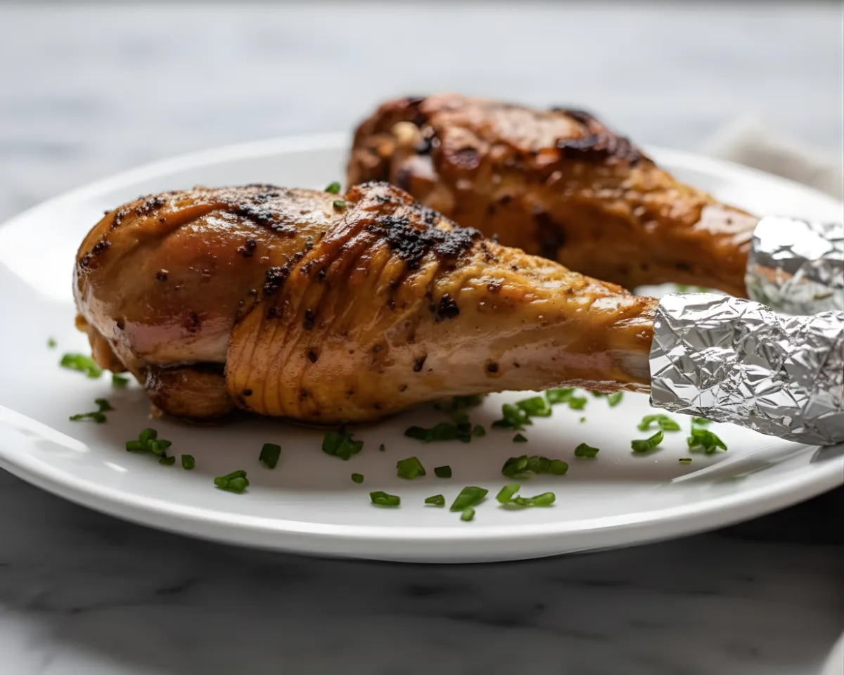 Golden roasted turkey legs