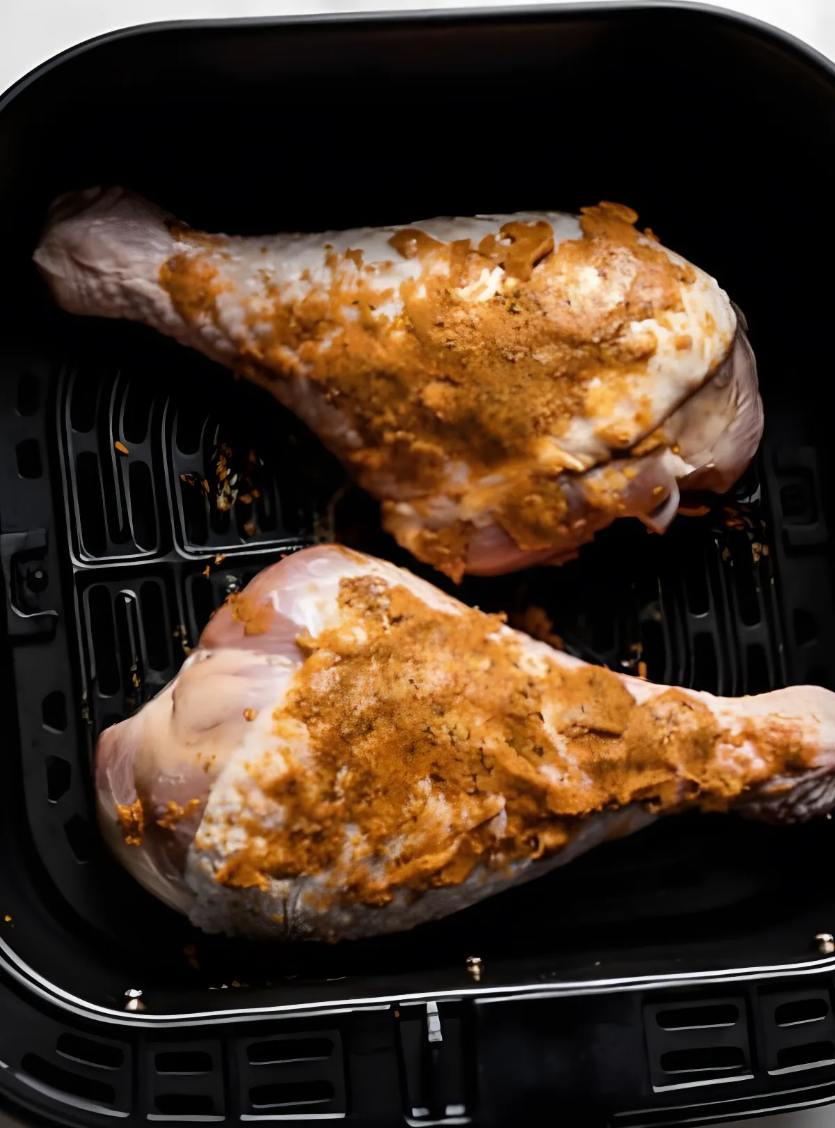 Raw turkey in airfryer