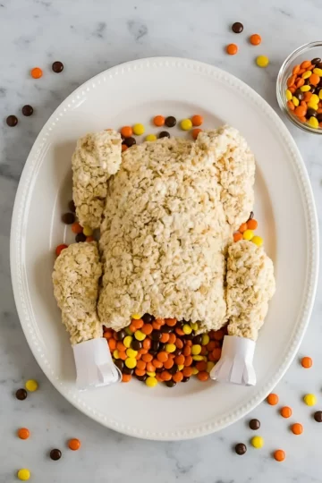 Rice krispie turkey