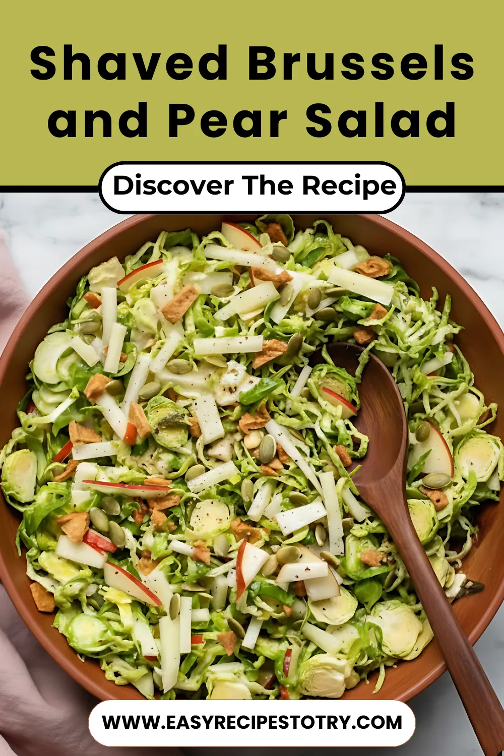 Shaved Brussels and Pear Salad