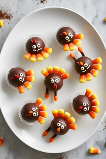 Turkey Oreo balls platter