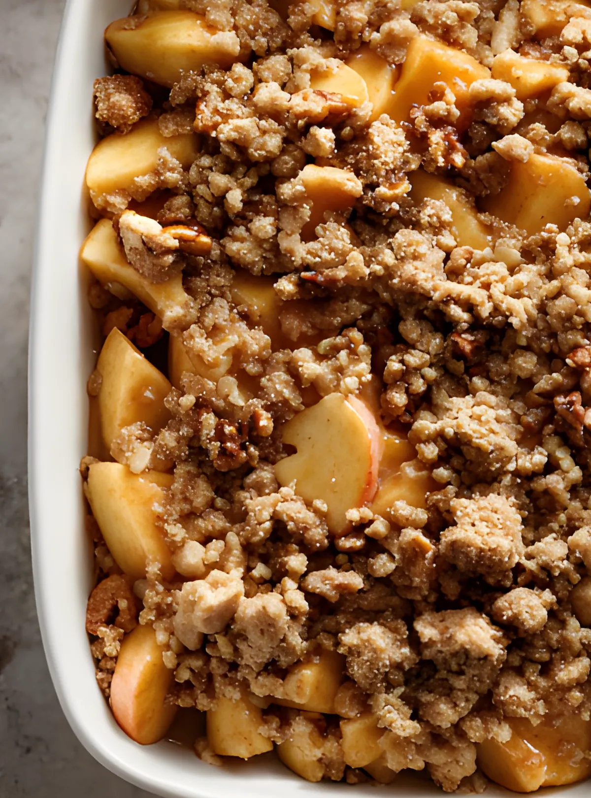apple crumble layer
