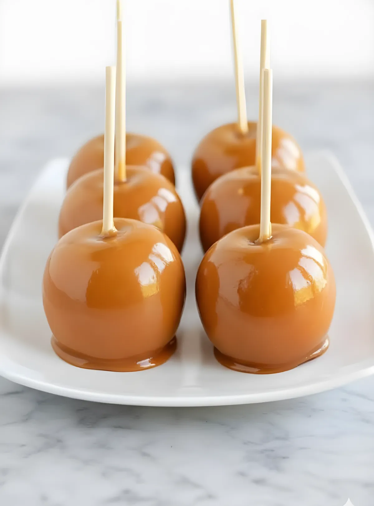 caramel apple with sticks