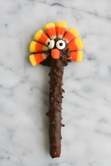 chocolate turkey pretzel
